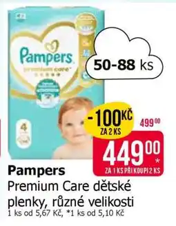 Teta Pampers Premium Care Dětské plenky nabídka