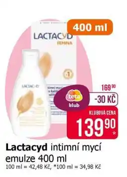 Teta Lactacyd intimní mycí emulze 400 ml nabídka