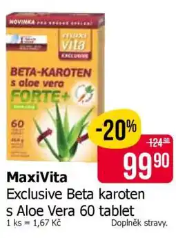 Teta MaxiVita Exclusive Beta karoten s Aloe Vera 60 tablet nabídka