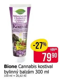 Teta Bione Cannabis kostival bylinný balzám 300 ml nabídka