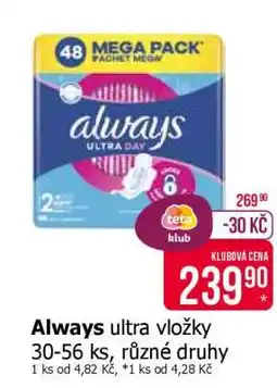Teta Always ultra vložky nabídka