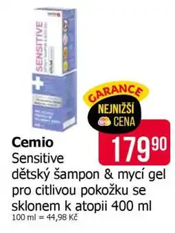 Teta Cemio Sensitive dětský šampon & mycí gel nabídka