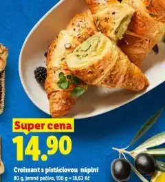 Lidl Croissant s pitáciovou náplní nabídka