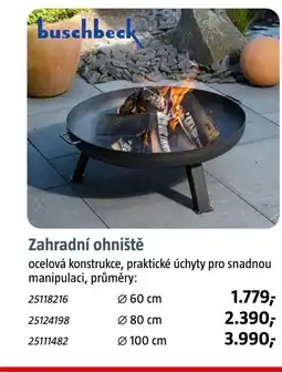 Bauhaus Zahradní ohniště nabídka
