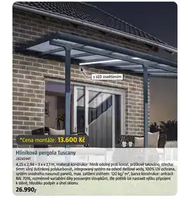 Bauhaus Hliníková pergola Tuscany nabídka
