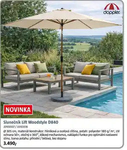 Bauhaus Slunečník Lift Woodstyle D840 nabídka
