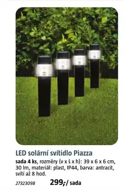 Bauhaus LED solární svítidlo Piazza nabídka