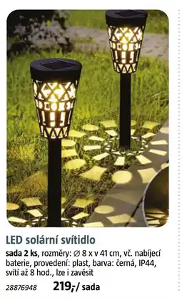 Bauhaus LED solární svítidlo nabídka
