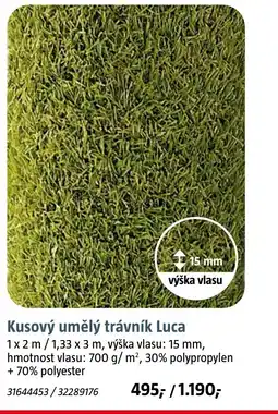 Bauhaus Kusový umělý trávník Luca nabídka