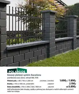 Bauhaus Kovový plotový systém Barcelona nabídka