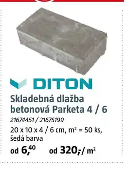 Bauhaus Skladebná dlažba betonová Parketa 4/6 nabídka