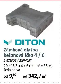 Bauhaus Zámková dlažba betonová lčko 4 / 6 nabídka