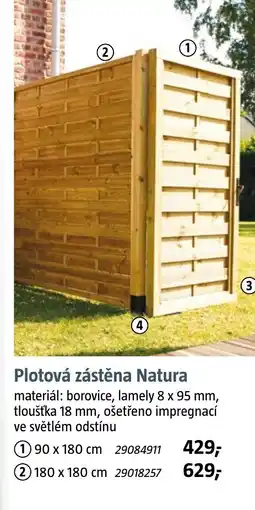 Bauhaus Plotová zástěna Natura nabídka
