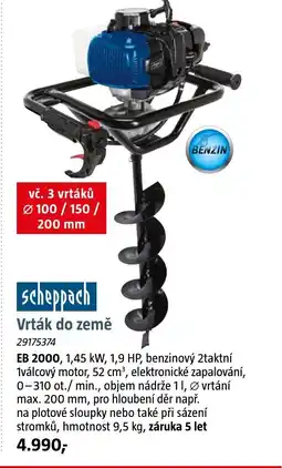 Bauhaus Scheppach Vrták do země nabídka