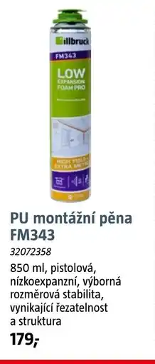 Bauhaus PU montážní pěna FM343 nabídka
