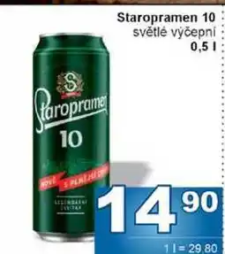Jip Staropramen 10 světlé výčepní nabídka