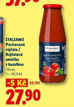 Lidl Italiamo pasírovaná rajčata nabídka