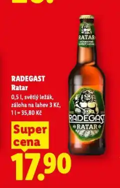 Lidl Pivo radegast ratar nabídka