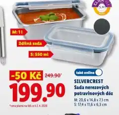 Lidl Sada nerezových potravinových dóz nabídka