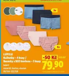 Lidl Lupilu kalhotky nabídka