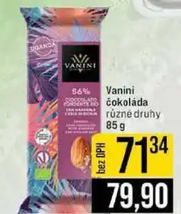 Jip Vanini čokoláda různé druhy nabídka