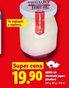 Lidl Jihočeský jogurt jahodový nabídka