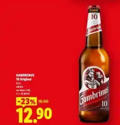 Lidl Pivo gambrinus nabídka