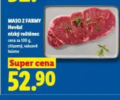 Lidl Hovězí nízký roštěnec nabídka