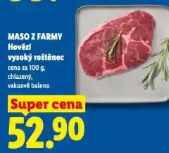 Lidl Hovězí vysoký roštěnec nabídka