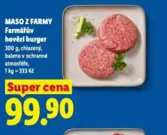 Lidl Farmářův hovězí burger nabídka