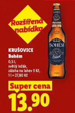 Lidl Pivo krušovice bohém nabídka