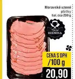 Jip Moravské uzené plátky bal cca 200 g 100g nabídka