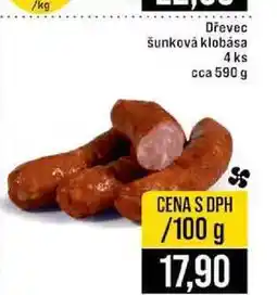 Jip Dřevec šunková klobása 4 ks cca 590 g 100g nabídka