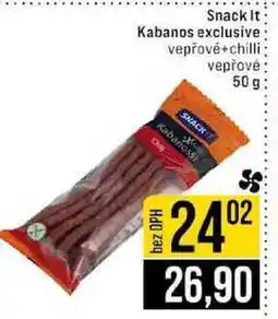 Jip Snack It Kabanos exclusive vepřové+chilli vepřové 50 g nabídka