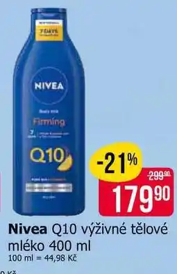 Teta Nivea Q10 výživné tělové mléko nabídka