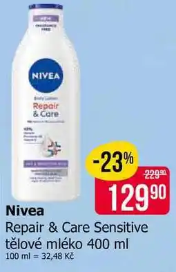 Teta Nivea Repair & Care Sensitive tělové mléko nabídka