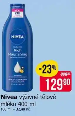 Teta Nivea výživné tělové mléko nabídka