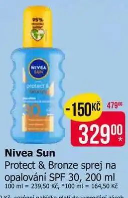 Teta Nivea Sun Protect & Bronze sprej na opalování SPF 30 nabídka