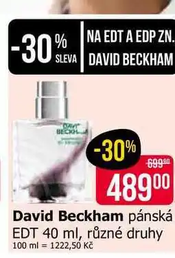 Teta David Beckham pánská EDT nabídka