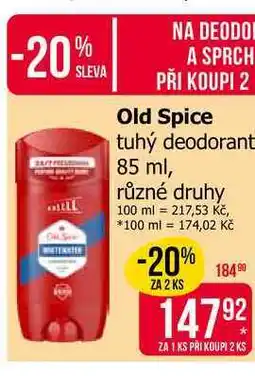 Teta Old Spice tuhý deodorant 85 ml, různé druhy nabídka