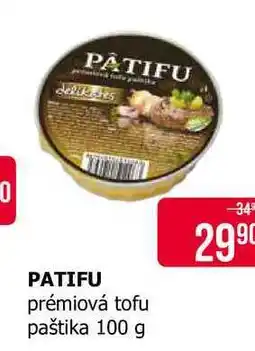 Teta PATIFU prémiová tofu paštika nabídka