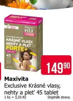 Teta Maxivita Exclusive Krásné vlasy, nehty a pleť 45 tablet nabídka