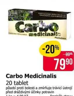 Teta Carbo Medicinalis 20 tablet nabídka