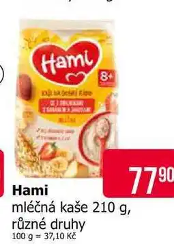 Teta Hami mléčná kaše 210 g, různé druhy nabídka