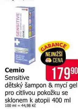 Teta Cemio Sensitive dětský šampon & mycí gel pro citlivou pokožku se sklonem k atopii nabídka