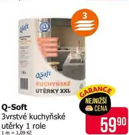 Teta Q-Soft 3vrstvé kuchyňské utěrky 1 role nabídka