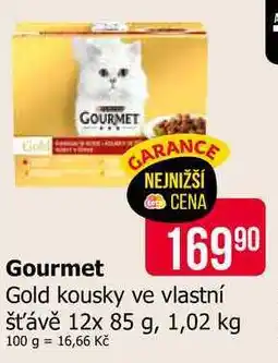 Teta Gourmet Gold kousky ve vlastní šťávě 12x 85 g, 1,02 kg nabídka