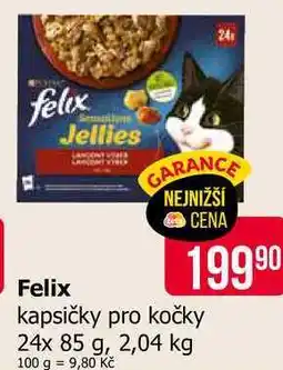 Teta Felix Jellies kapsičky pro kočky 24x 85 g, 2,04 kg nabídka