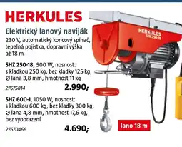 Bauhaus HERKULES Elektrický lanový naviják nabídka