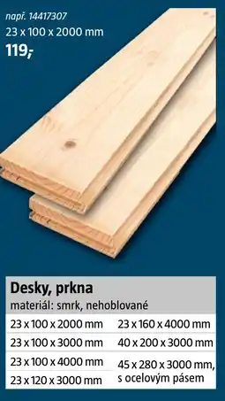 Bauhaus Desky, prkna nabídka